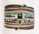 EIKO BRACELET WRAP PRECIOUS STONES 3 CHAINS