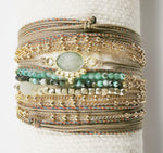 EMI BRACELET WRAP PRECIOUS STONES 3 CHAINS