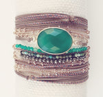 ERI BRACELET WRAP PRECIOUS STONES 3 CHAINS