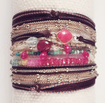 HANAE BRACELET WRAP PRECIOUS STONES 4 CHAINS