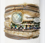 HILDA BRACELET WRAP PRECIOUS STONES 4 CHAINS