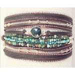 MADHI BRACELET WRAP PRECIOUS STONES 1 CHAIN