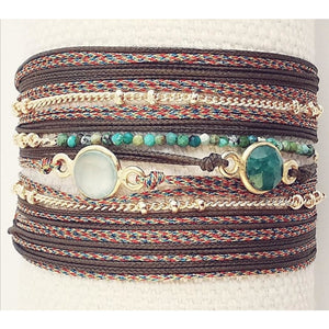 LUCA BRACELET WRAP PRECIOUS STONES 1 CHAIN