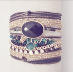 LOEIZA BRACELET WRAP PRECIOUS STONES 4 CHAINS