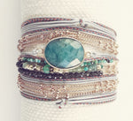 RINA BRACELET WRAP PRECIOUS STONES 3 CHAINS