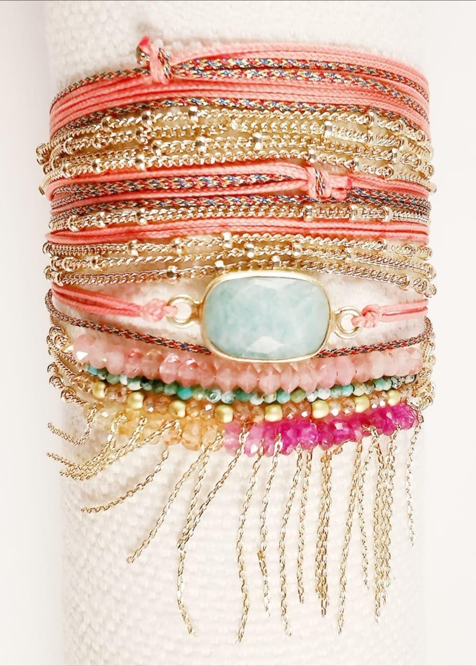 RITVA BRACELET WRAP PRECIOUS STONES 4 CHAINS