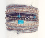 URSULA BRACELET WRAP PRECIOUS STONES 3 CHAINS